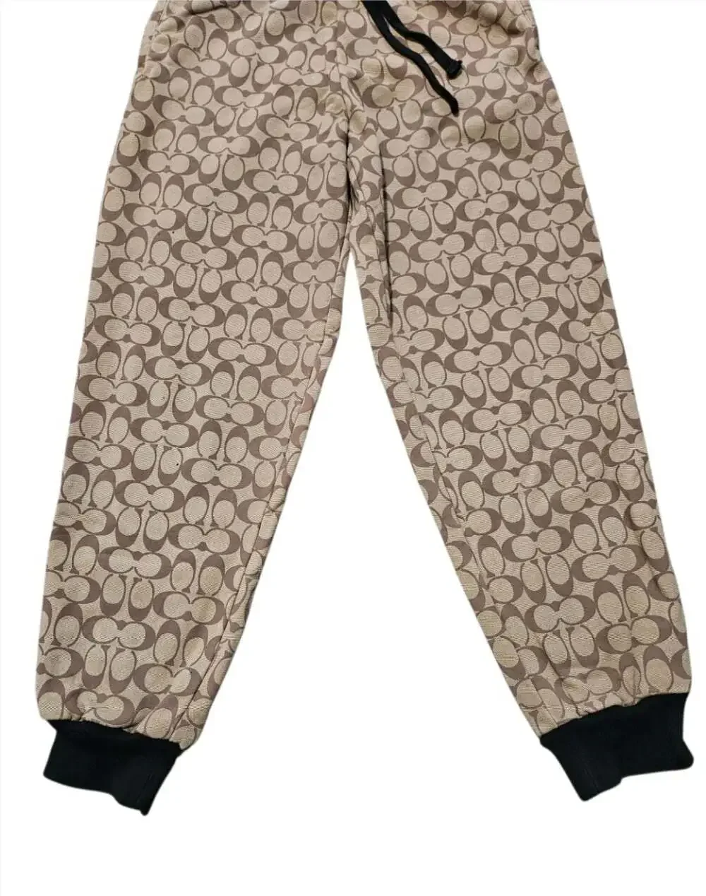 Coach Women's Size S Signature Monogram Print Jogger Sweatpants